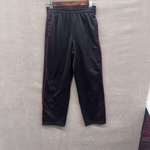Starter Pants Boys Large 10-12 Black Red Striped Track Athletic Joggers Youth